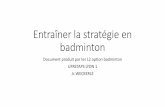 Entraîner la stratégie en badminton