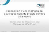 Presentation Soutenance Thèse Professionnelle EI CESI Nancy Management Par Projet Octobre 2011