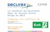 Webinar Securex : La rotation du personnel dans le secteur privé belge en 2013