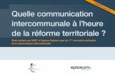 Présentation des résultats de l'édition 2011 de l'Enquête sur la communication intercommunale, réalisée par l'AdCF et IDcommunes