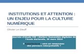 Institutions et attentions