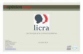 Sondage Opinionway pour la LICRA : Les Français et le communautarisme / Octobre 2014