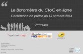 Priceminister / Opinionway : Barometre du CtoC / vague 9 / Octobre 2014