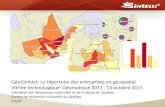Géocontact -un répertoire géodécisionnel des entreprises en géospatial au Québec
