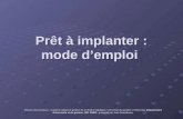 ERP, Pret A Implanter  Mode D’Emploi Cours 10