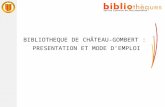 Bibliothèque de Château-Gombert : présentation