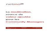 Livre blanc modération Netino : La modération source de valeur ajoutée pour les Community Managers