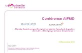 Conference Kramer Levin / Kurt Salmon - AIFMD : Etat des lieux et perspectives - 12 novembre 2013