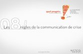 Les 8 règles de la communication de crise