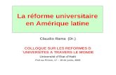 La réforme universitaire en Amérique latine