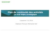 Plan de continuité des activités: le vrai enjeu stratégique