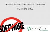 Salesforce.Com User Group Montreal   Octobre 2009