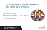 Recherche d'information en science politique