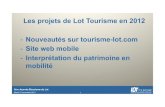 1ère journée etourisme du Lot : présentation Lot Tourisme