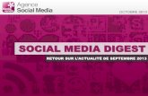 Social Media Digest n°16: retour sur l'actualité des réseaux sociaux d'Août 2013 !