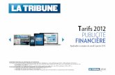 La Tribune Publicité Financière tarifs print 2012