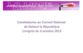 Candidats La Ligne Mauve au Conseil National de DLR