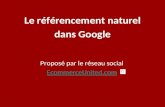 Referencement naturel dans Google