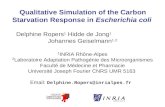 Qualitative Simulation of the Carbon Starvation Response in Escherichia coli Delphine Ropers 1 Hidde de Jong 1 Johannes Geiselmann 1,2 1 INRIA Rhône-Alpes.