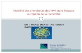 Mobilité des chercheurs des PPM dans lespace européen de la recherche DU « BRAIN DRAIN» AU «BRAIN GAIN » Sanaa Zebakh \ Reda EL FELLAH PIN MAROC - Direction.