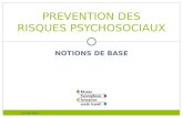 V2 mai 2011 NOTIONS DE BASE PREVENTION DES RISQUES PSYCHOSOCIAUX.
