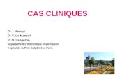 CAS CLINIQUES Dr J. Amour Dr Y. Le Manach Pr O. Langeron Département dAnesthésie-Réanimation Hôpital de la Pitié-Salpêtrière, Paris.