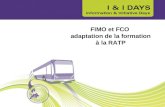 FIMO et FCO adaptation de la formation à la RATP.
