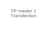 TP master 1 Transfection. La transfection des cellules eucaryotes Définition et Principe Transfert de gènes (ADNc) codant pour une protéine dans une cellule.