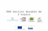 RRR Gestion durable de lespace. La mise en œuvre du projet sappuie sur lexpérience du terrain. Objectifs : Recenser les expériences existantes en matière.