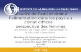 Sécurité de leau et droit à lalimentation dans les pays au climat difficile : perspective des femmes Les enjeux de leau pour lagriculture et la sécurité