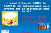 LA PREVENTION par L'EVALUATION des RISQUES dans les TPE du BTP Lassociation de SANTE au TRAVAIL de Carcassonne vous informe sur la prévention dans le BTP.