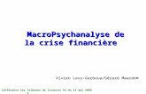 Conférence les Tribunes de Sciences Po du 14 mai 2009 1 MacroPsychanalyse de la crise financière Vivien Levy-Garboua/Gérard Maarek©