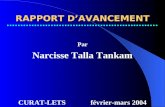 RAPPORT DAVANCEMENT Par Narcisse Talla Tankam CURAT-LETSfévrier-mars 2004.