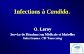 Infections à Candida. O. Leroy Service de Réanimation Médicale et Maladies Infectieuses. CH Tourcoing.