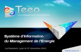 Système dInformation du Management de lEnergie LeCleantech, Lyon le 27 Novembre 2012.