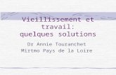 Vieillissement et travail: quelques solutions Dr Annie Touranchet Mirtmo Pays de la Loire.