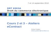 DRT 6903A Droit du commerce électronique Cours 2 et 3 – Ateliers eContract 7 et 14 septembre 2010 Eloïse Gratton eloise.gratton@mcmillan.ca.