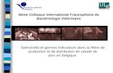 Salmonella et germes indicateurs dans la filière de production et de distribution de viande de porc en Belgique 3ème Colloque International Francophone.