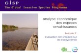 Module 5: évaluation des impacts sur les écosystèmes analyse economique des espèces envahissantes.