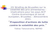 25 e Briefing de Bruxelles sur la volatilité des prix alimentaires : Implications pour les pays ACP Centre économique et social européen, Bruxelles : 30novembre.