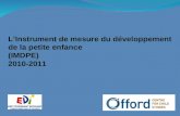 LInstrument de mesure du développement de la petite enfance (IMDPE) 2010-2011.