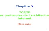 Chapitre X TCP/IP Les protocoles de l'architecture Internet (2ème partie) 1.