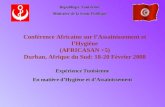 Conférence Africaine sur lAssainissement et lHygiène (AFRICASAN +5) Durban, Afrique du Sud: 18-20 Février 2008 République Tunisienne Ministère de la Santé