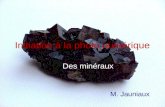 Initiation à la photo numérique Des minéraux M. Jauniaux.