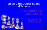 Ligue Côte D'Azur du Jeu d'Echecs Assemblée Générale 2012.