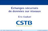 Eric Gaduel (eric.gaduel@cstb.fr) LpSIL – Module « Echanges sécurisés de données sur réseaux » - 2008 Échanges sécurisés de données sur réseaux Éric Gaduel.