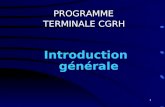 1 PROGRAMME TERMINALE CGRH Introduction générale.