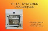 TP 4-4 : SYSTEMES DECLAIRAGE BOUMARD Maxime MORIN Simon VIGNERON Alexis.