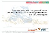 Jeudi 1 er décembre 2011 – Journée Technique sur les eaux souterraines de Dordogne Etudes sur les nappes deaux souterraines dans le département de la Dordogne.