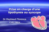 Prise en charge dune lipothymie ou syncope Dr Raybaud Florence CHU Nice.